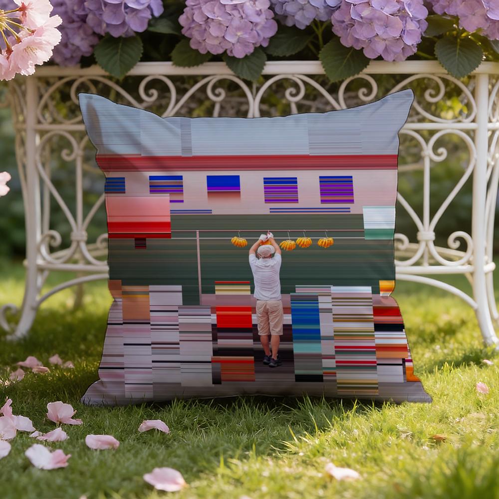 World Premium Printing Cushion Cover Home & Car Dual-Scene Pillow Cover: Reversible for Premium Comfort