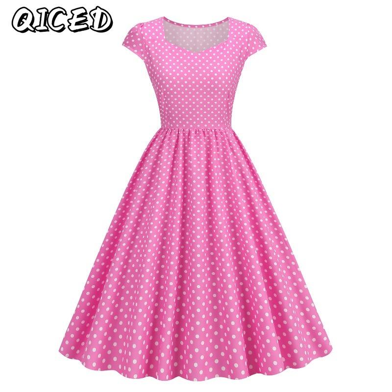 QICED Fashion Summer Spring Short Sleeve Casual Dresses