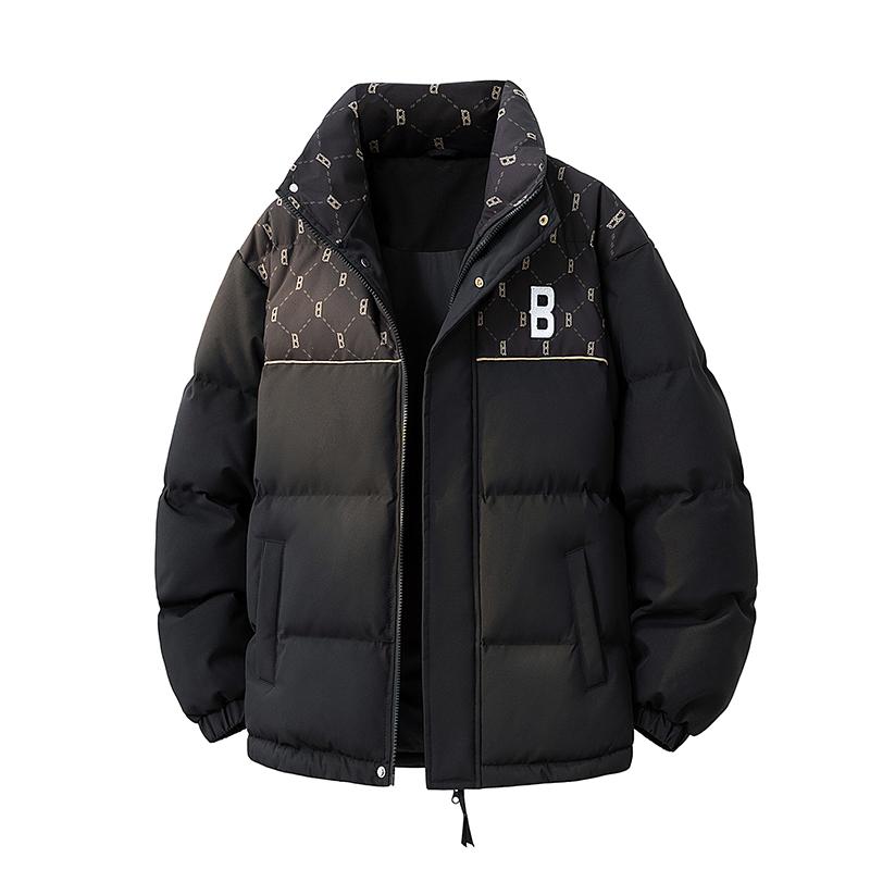 

Cotton Jacket, Vintage Vintage Floral Contrasting Down Jacket, Men s and Women s Winter Warm Cotton Jacket, Outerwear S чорний