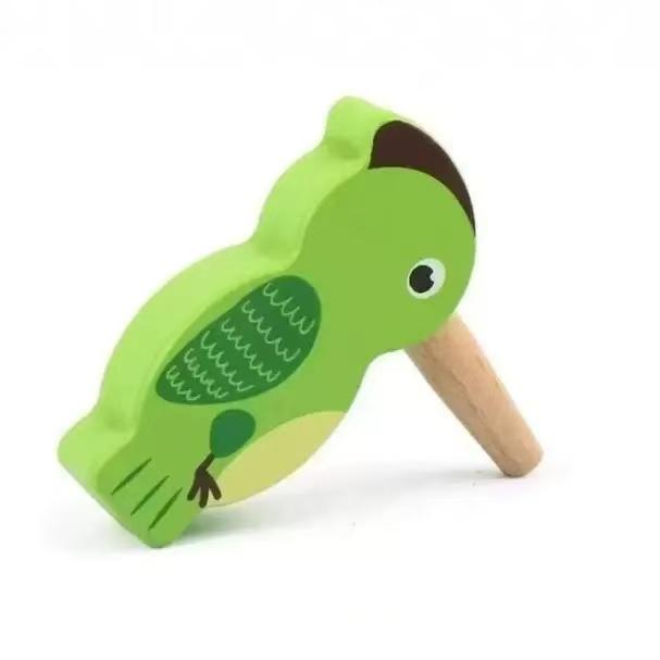 Montessori Pedagogiska Träleksaker Maskmaskar För Fånga Mask Spel Jordgubbs Greppande Baby Trä Barnleksaker Tillbehör