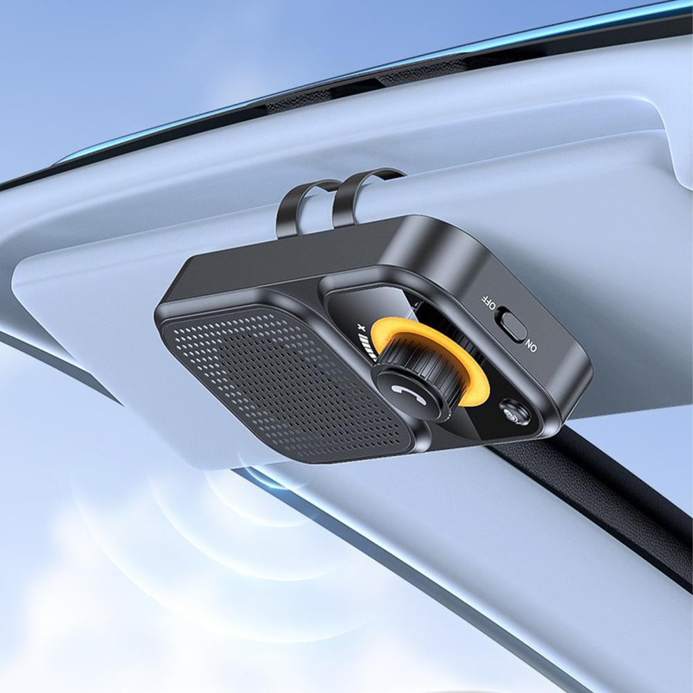 Bluetooth 5.4 Handsfree Car Kit Wireless Bluetooth Adapter Receiver Speakerphone MP3 Music Player with Car Sun Visor Clip Auto Accessories