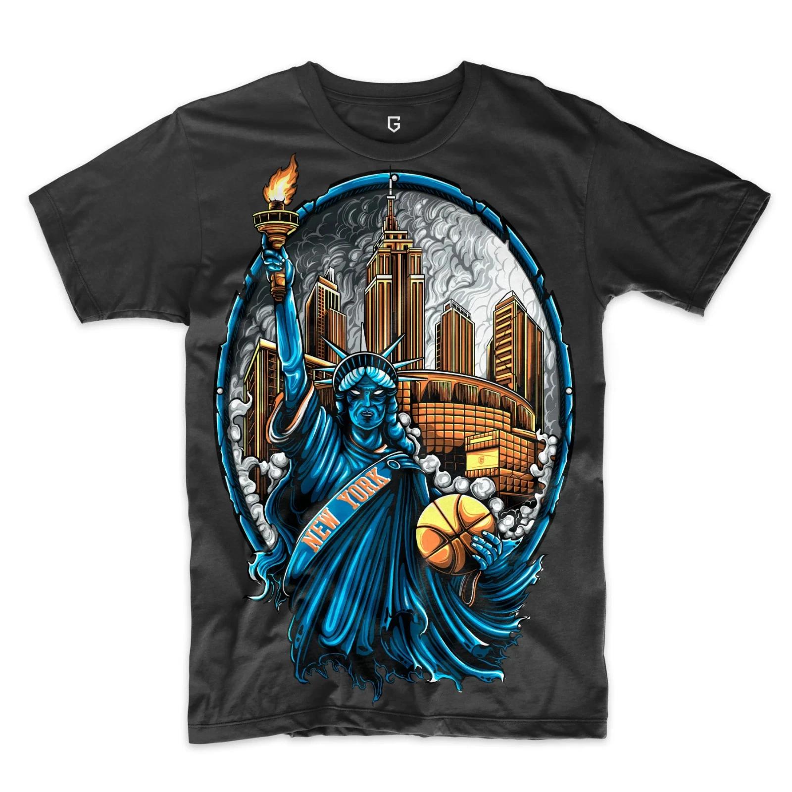 New York Basketball Statue of Liberty Men s Graphic T-Shirt L