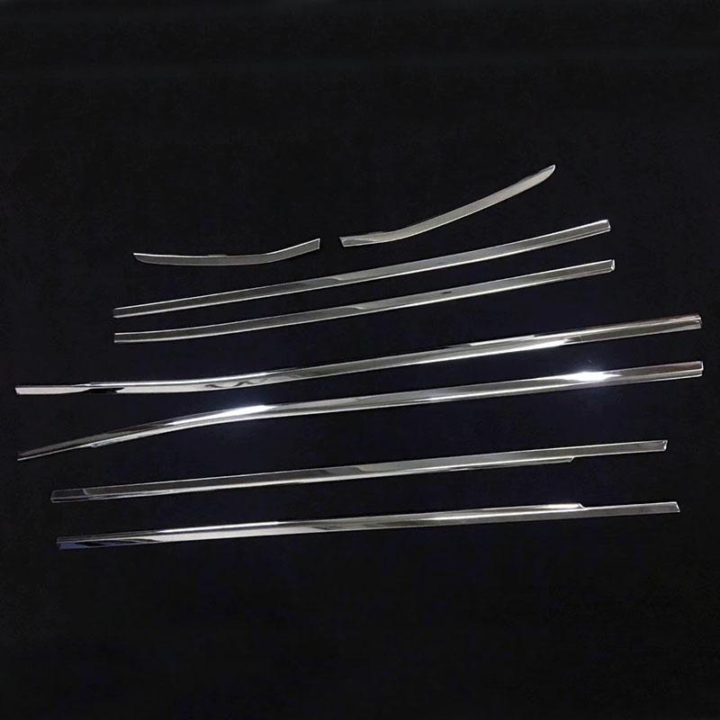 Stainless Steel Car Window Trim Strips Outer Decoration Refit 8pcs for Toyota NOAH/VOXY 2014-2017 Window Lower Sill