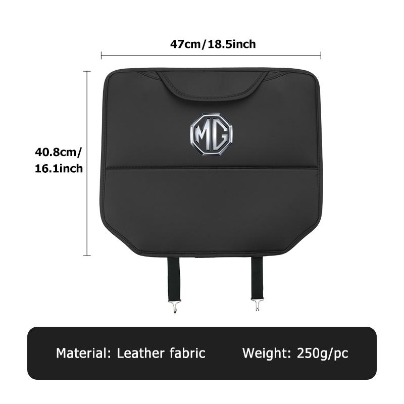 Leather Car Seat Anti Kick Pad Universal Auto Seat Back Cover For MG Hector TF GT ZR RX5 RX8 350 550 xus1