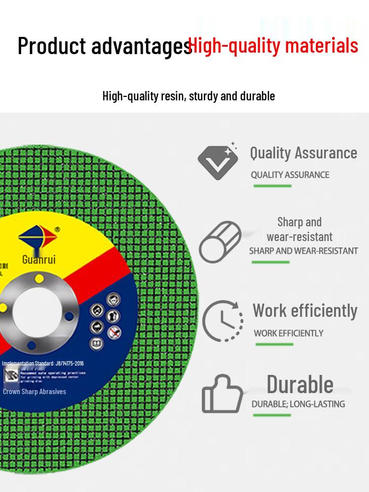Metal & Stainless Steel Cutting Disc Set: 100/125/150/180mm Polishing & Grinding Wheels for Handheld Grinders