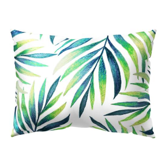 

Тропические зеленые листья, прямоугольная наволочка, чехол для дивана, украшение для дома 15#
