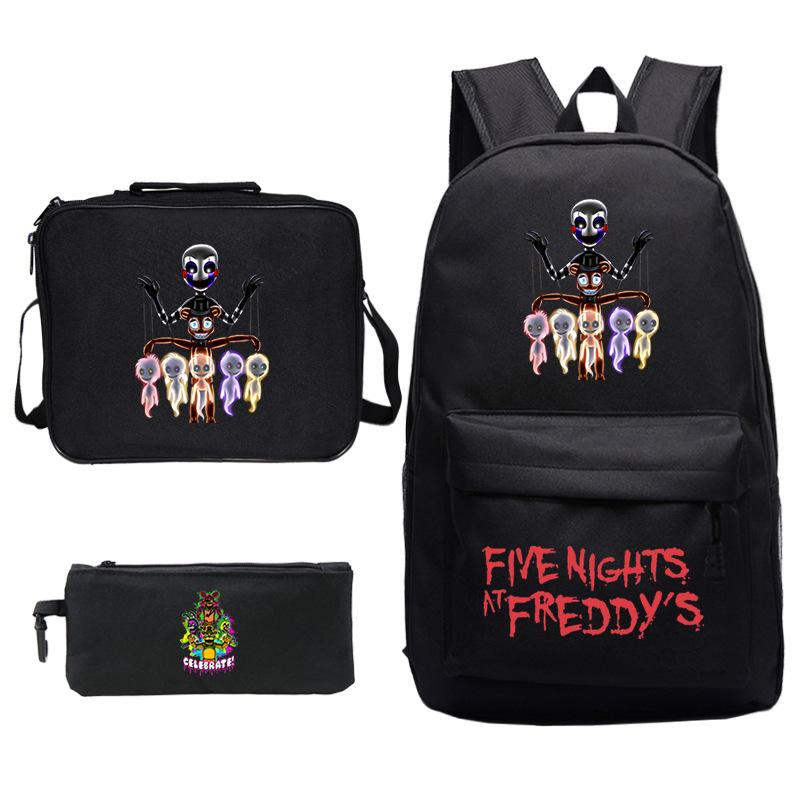 Teddy Bear Game Merchandise Primary School Backpack + Lunch Bag + Pencil Case Three-Piece Set
