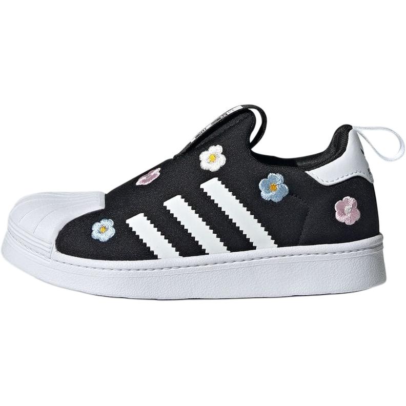 Adidas Superstar 360 C Floral Embroidery - Black Kids Sneakers Cloud-White Core-Black Clear-Pink IG7014