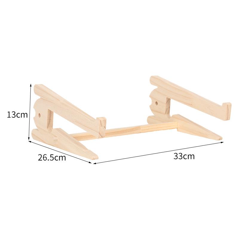 Support d'ordinateur portable en bois Bureau-genoux assemblé Élévateur pour ordinateur portable Support de refroidissement en bois Base de support renforcée