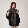 Sexy Zebra-stripe Tassels Shawl Imitation Cashmere Thickened Foulard Pashmina Hijabs Windproof Lady Scarves Wraps Neck Warmer