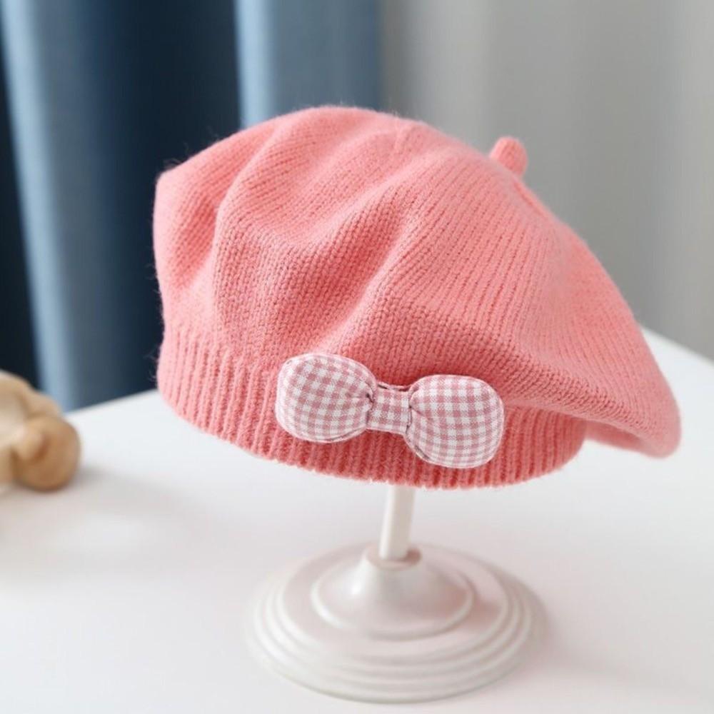 

Теплые вязаные шапки милый берет с бантом модные шапки-бини шапка осень зима