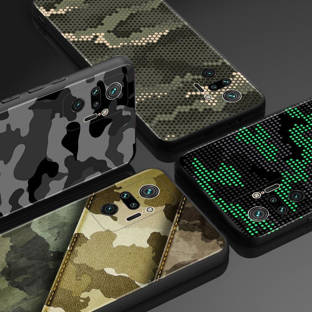 Husă pentru Redmi Note 10 Pro Max 9 9t 9s 8 8t 7 Husă pentru Redmi K40 Pro Plus 9 9a 9c Model de camuflaj Camo armată militară