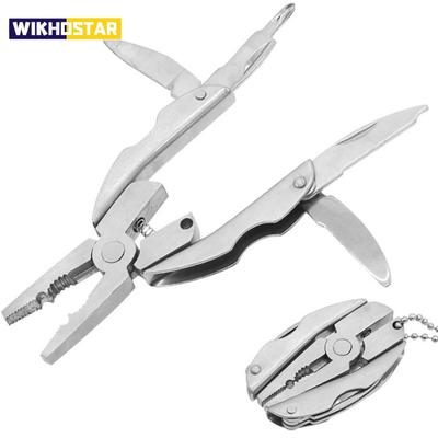 Tragbares Edelstahl-Multitool Zange Messer Schlüsselanhänger Schraubendreher Reise-Kits Perfekt für den Außenbereich