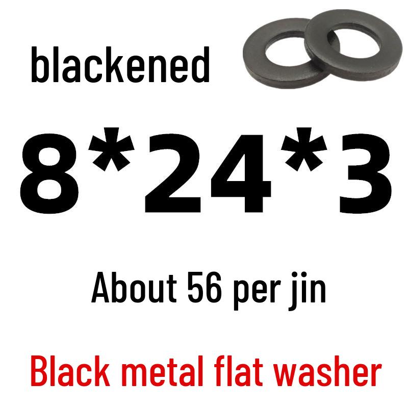 Thickened Black Iron Flat Washer for Screws, Non-standard Round Design