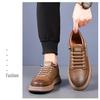 Soft Leather Slip-On Men's Casual Shoes: Trendy Spring/Autumn Design with Comfortable Sole