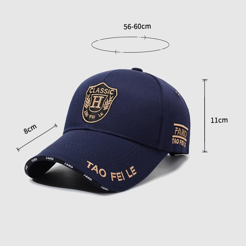 Spring Autumn Letter Embroidered Hard Top Baseball Cap Men's Outdoor Cap Sunshade Hat