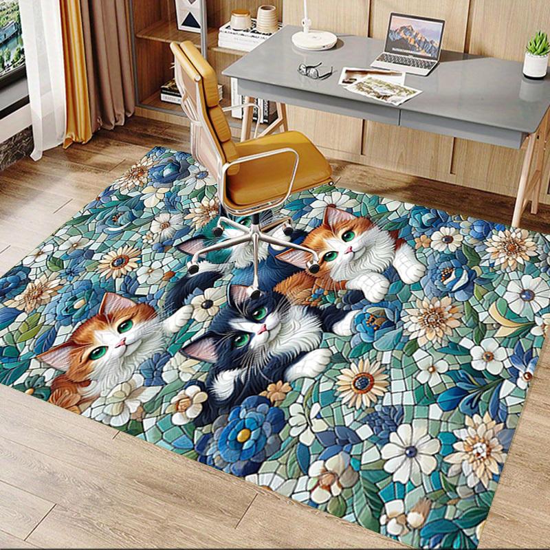 1PC cats mosaic Extra Large Non Slip Floor carpet, Office, family, bedroom, Studio Large Area Rug Indoor Rugs, Vibrant Colors