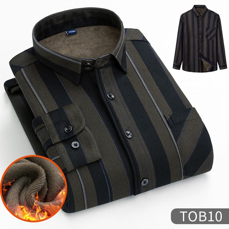 

Men s Winter Sherpa Lined Flannel Shirt Jackets Long Sleeve Button Down Fleece Dress Shirts for Men Casual Warm Comfortable Thermal Shirt With Pockets 5XL