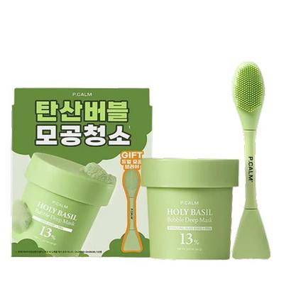PICAM Holy Basil Bubble Deep Mask Set 90g (+ Dual Pore Brush)