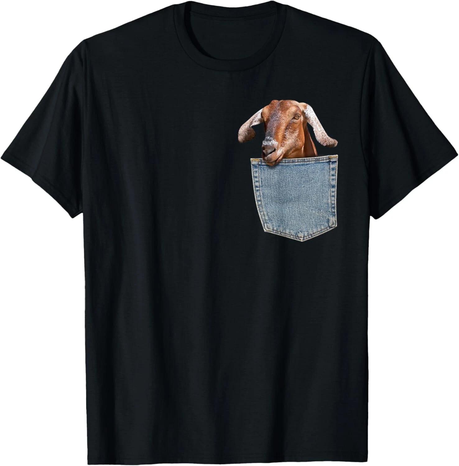 Goat Pocket Baby Goat Peeking Funny Goat Tee shirt Animal Gift Unisex T-Shirt S