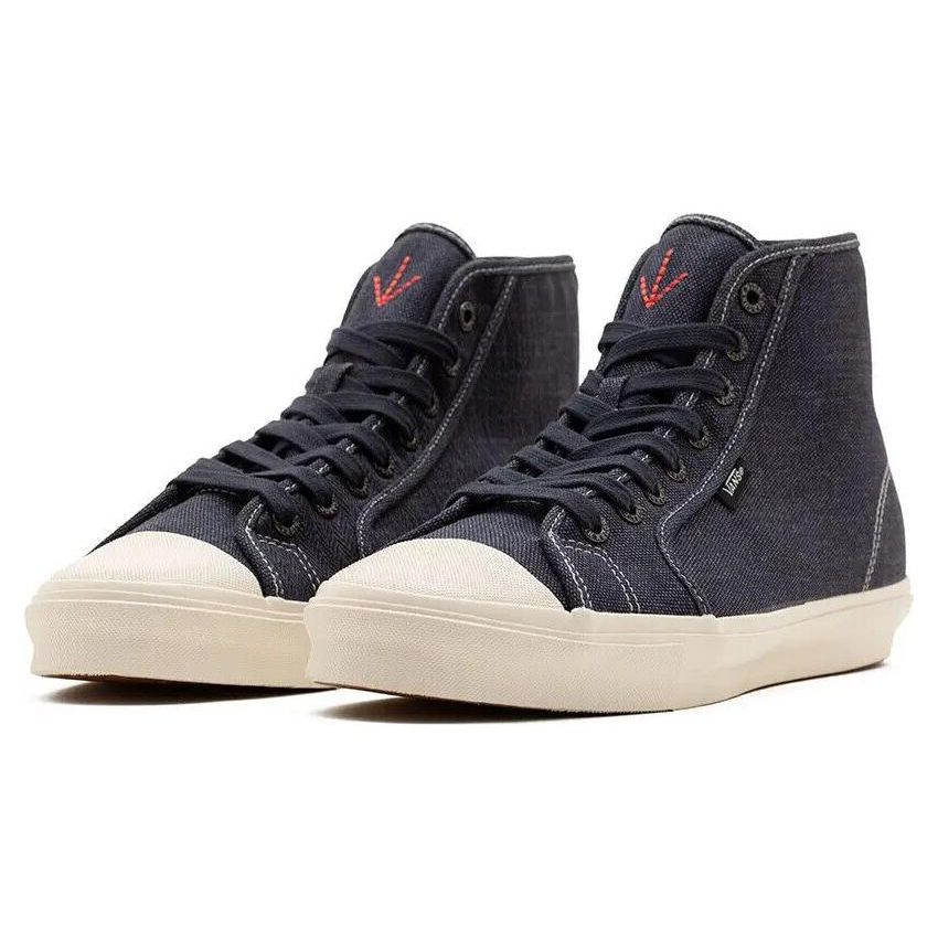 Nigel Cabourn X Vans OG Style 24 LX High Denim Unisex Sneakers Blue Black-Navy VN0A5HUT9X4