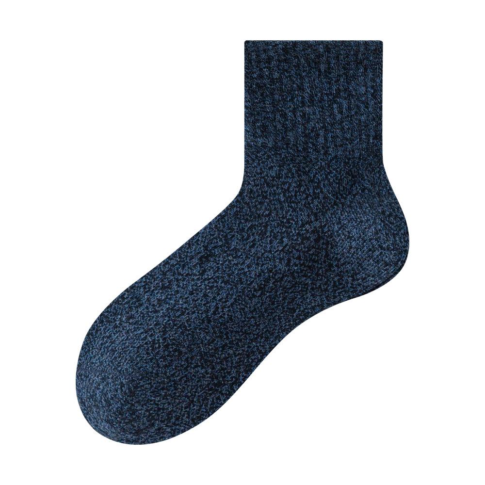 5 Pairs of Men's Casual Solid Color Sports Breathable Antibacterial Deodorant Cotton Mid Tube Socks