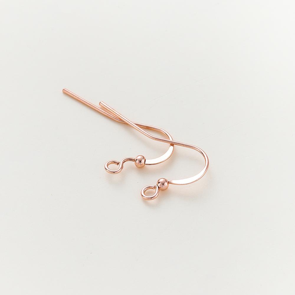20pcs/lot 14K/18K Gold Plated Brass Earring Hook Clasps Pendant Charms Ear Wire Fitting DIY Jewellery Making Accessories