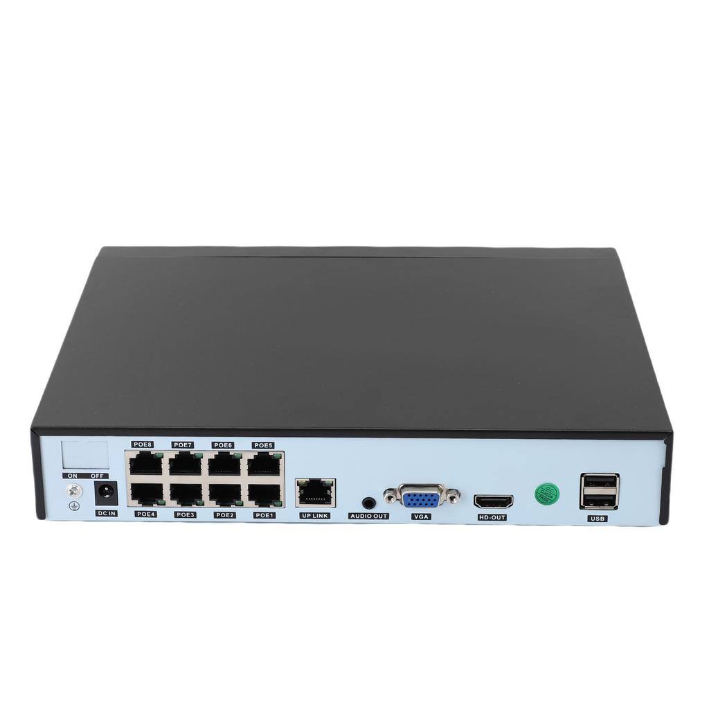 4K 8-kanałowy POE NVR H.265+ CCTV DVR 4K 5MP 4MP 3MP 1080P Rejestrator Wideo Sieciowy Obsługa Kopii Zapasowej USB Interfejs Wyświetlacza HD VGA