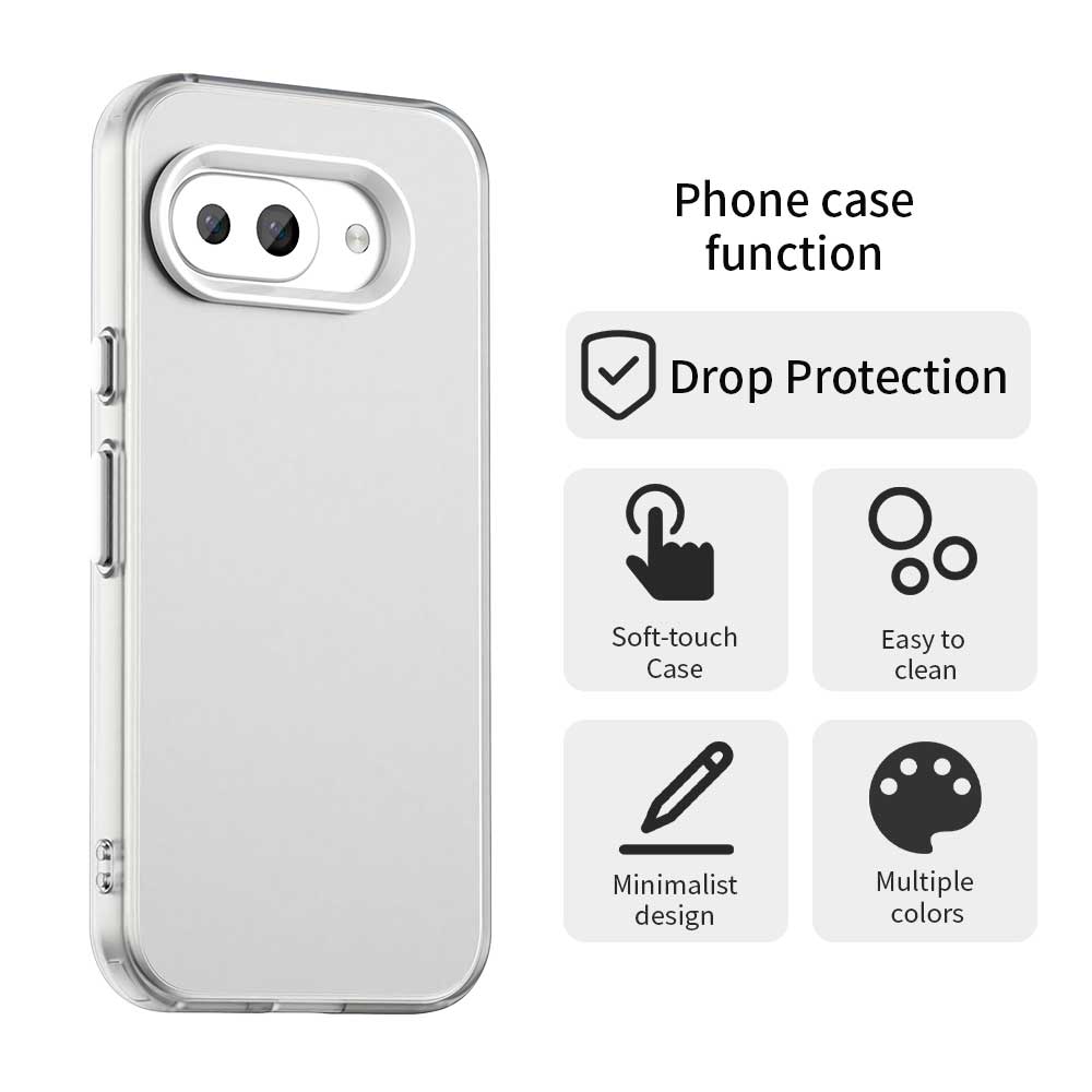 Матовый чехол для Google Pixel 9A Обложка Pixel 9A Funda Coque Матовый Полупрозрачный ПК Конфетный цвет Задний бампер для телефона Pixel 9A