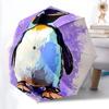 1 Stück Pinguin Kunstwerk Automatischer Faltregenschirm - Kompakter Reise Regenschirm mit Automatischer Öffnung/Schließung 8 Speichen Robuster Schaft für Damen/Herren -l001