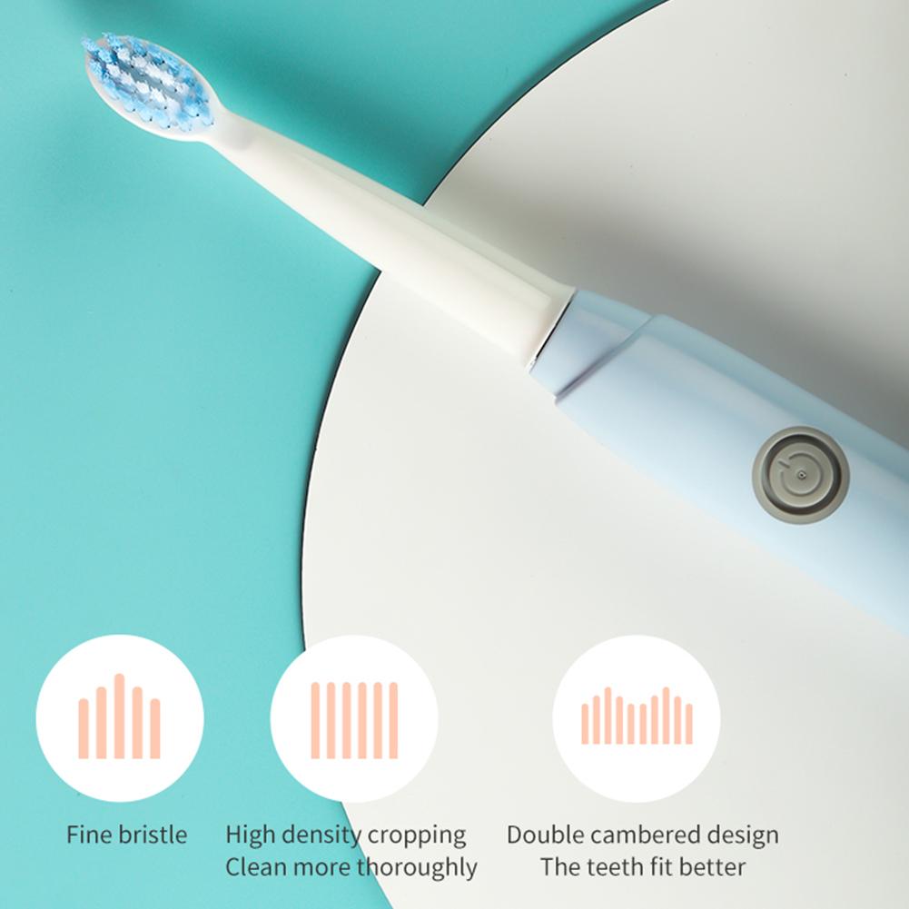 Smart Sonic Electric Toothbrush Low Noise Batteries with 2 Replaceable Brush Heads 2 Min Smart Timer Portable for Travel