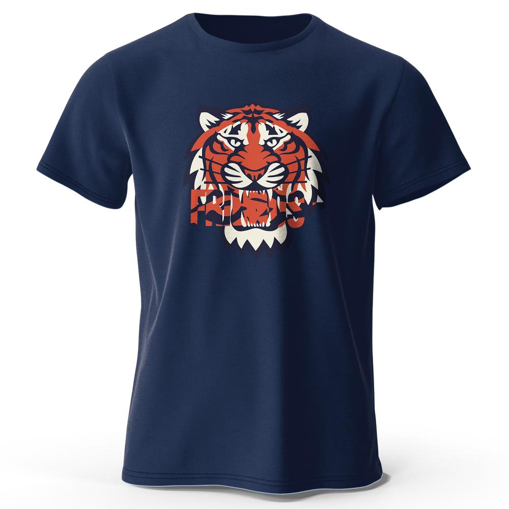Pánské 100% bavlněné tričko s potiskem tygra Klasické tričko pro muže ženy Nadměrné letní topy trička