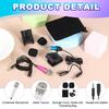 Uxcell Mini Microphone with Sponge and Drawstring Portable for Voice Video and Singing 2-Piece Cover, Holder, Bag, Karaoke, Recording, (Silver)