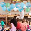 Paper Lanterns Set Hanging Paper Lanterns Ceiling Party Decorations World Map Combination Macaron Lanterns for School Classroom
