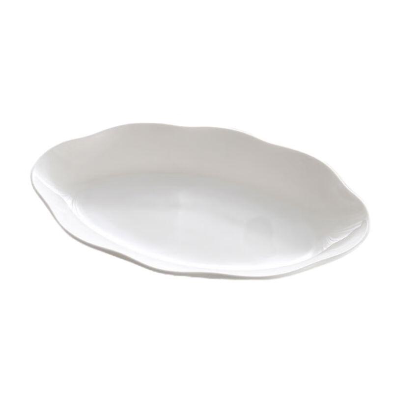 Qianxing Pure White Ceramic Fish Serving Plates