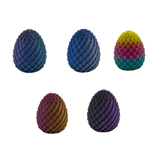 3D Printed Twisting Egg Toy Stress Relief Spiral Easter Egg Toy Dragon Egg Office Desk Fidget Toy Easter Basket Stuffers Party Favors