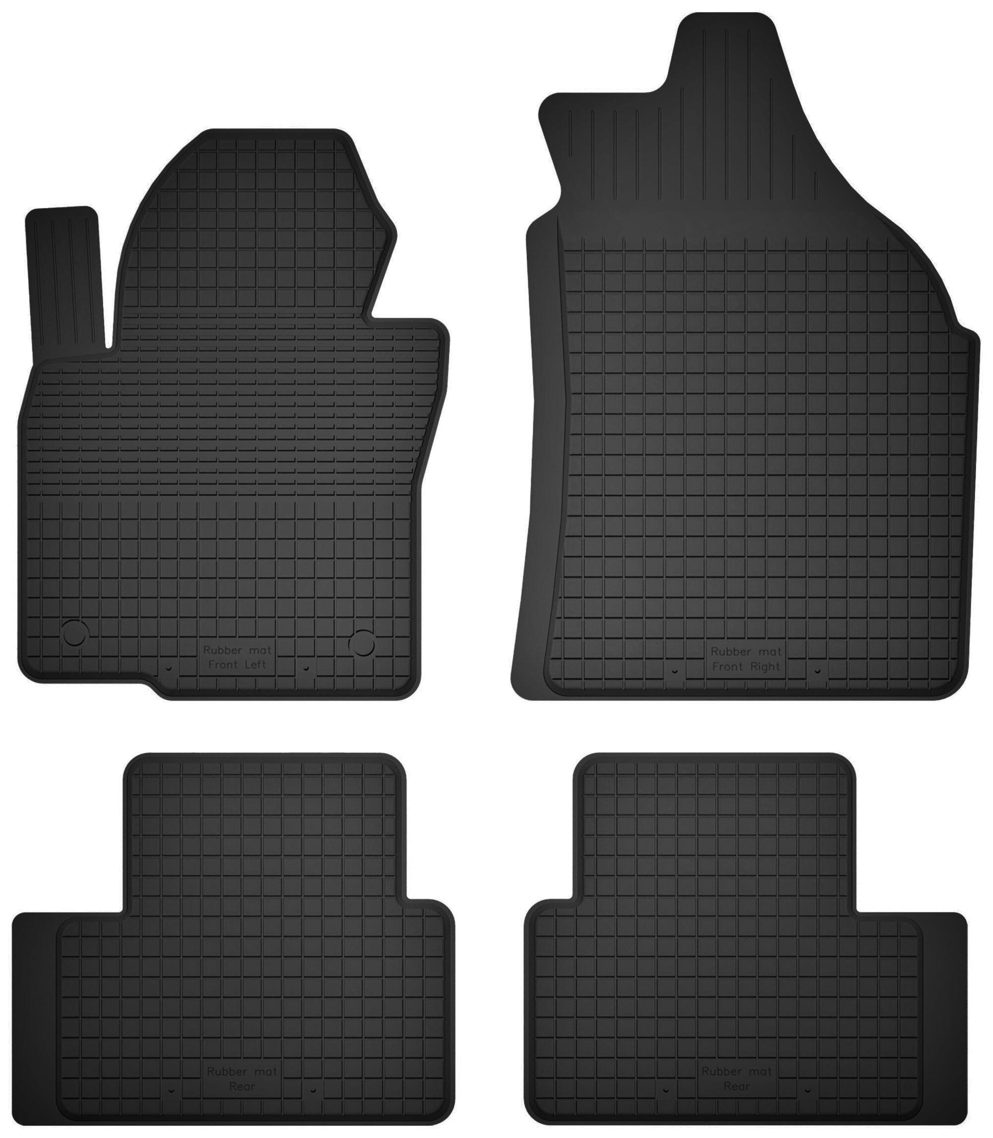 Set of 4 rubber car mats, universal for: Toyota RAV4 V SUV (2019-)