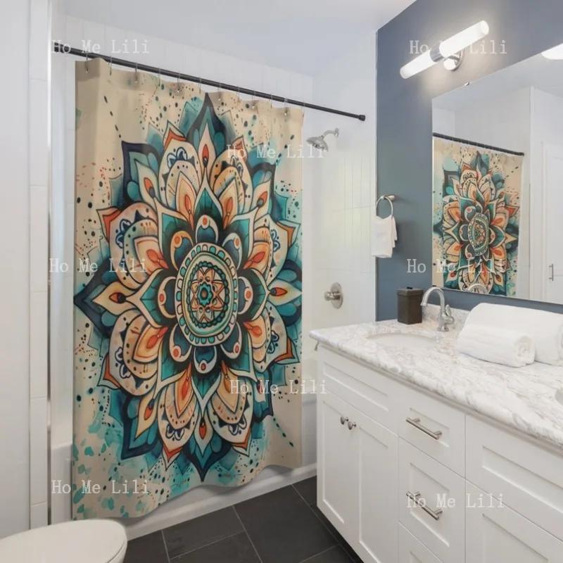 Bohemian Mandala Shower Curtains Trending Colorful Geometric Bathroom Chic Inspired Bath Curtain Modern Boho Decor
