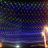 Room Decoration Curtain LED Net Mesh Fairy Lights String EU Plug 220V Christmas Wedding Garland for Bedroom Garden Wall Outdoor