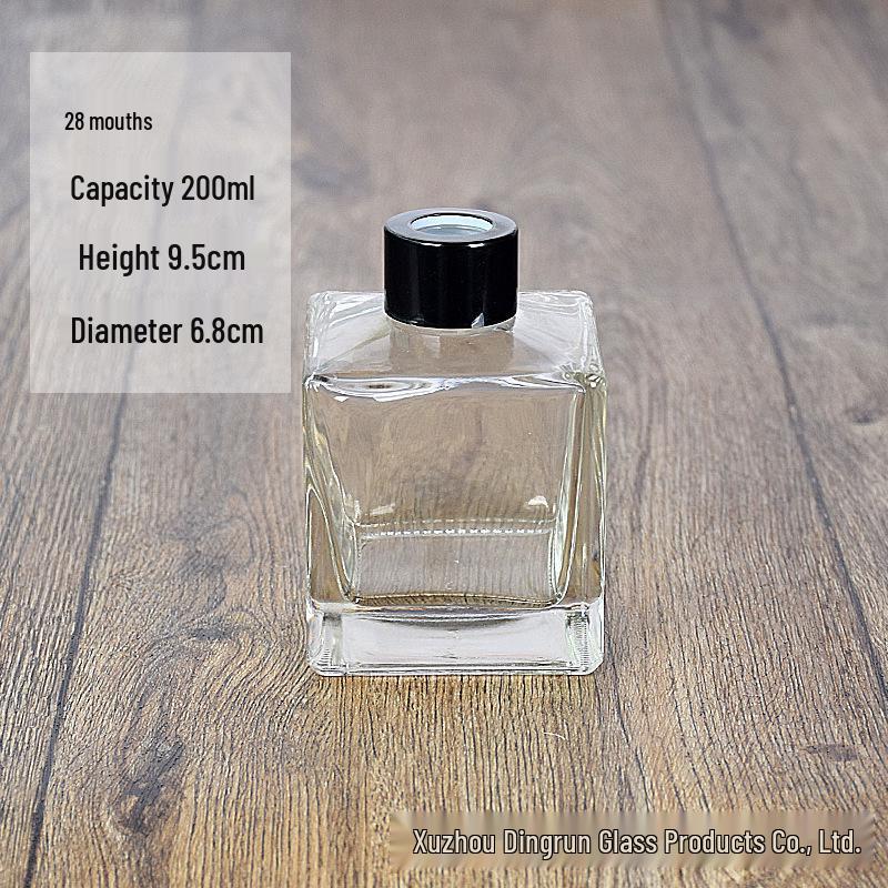 Transparent Glass Aroma Diffuser Bottle with Rattan Sticks - Available in 50ml, 100ml, 150ml, 200ml for Essential Oils