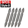 PH2 Cross Slot Magnetic Screwdriver Bits S2 Steel Magnetic Double Head Torque Batch Head Drill Bit Electric Driver Power Tools