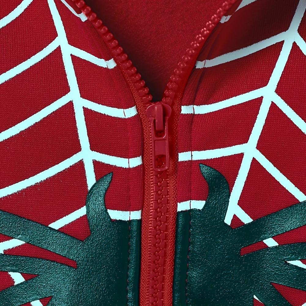 Spring and Summer Spider Web Zipper Hoodie for Women, Casual and Fashionable Women's Hoodie