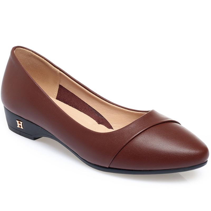 Women's Shoes Spring And Autumn New Wedge Soft Bottom Mom's Shoes Non-slip Black Work Shoes Fashion Outdoor Loafers Female