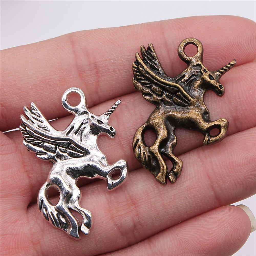 Unicorn Fantasy Creature Charm Antique Bronze Zinc Alloy Jewelry Making Supplies for Girls Pendants New Arrival