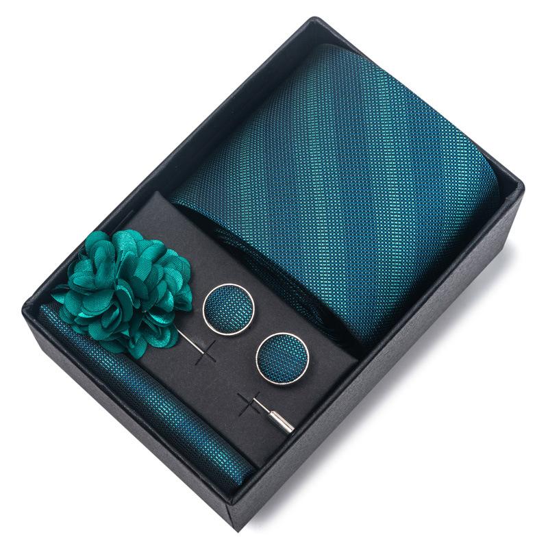 Boda Boda Corbata Novio Festiva Borgoña Corbata Traje de Hombre Gemelos Ramillete Kit de Accesorios