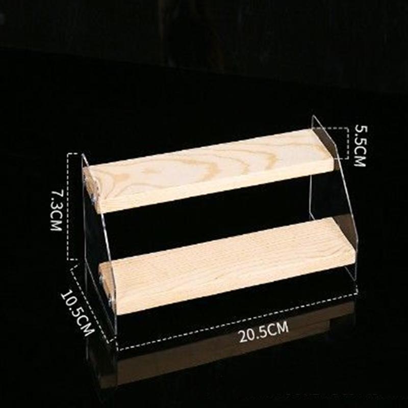 

2-7 Tier Acrylic Wood Doll Display Cosmetic Perfume Organizer Box Cupcakes Holder Showcase Mini Figure Toy Model Storage Rack