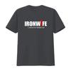 Ironwife T Shirt Triathlon Support for Triathlete Swim Bike Run Top Funny Tri Humor I Survived His Training Plan Vintage