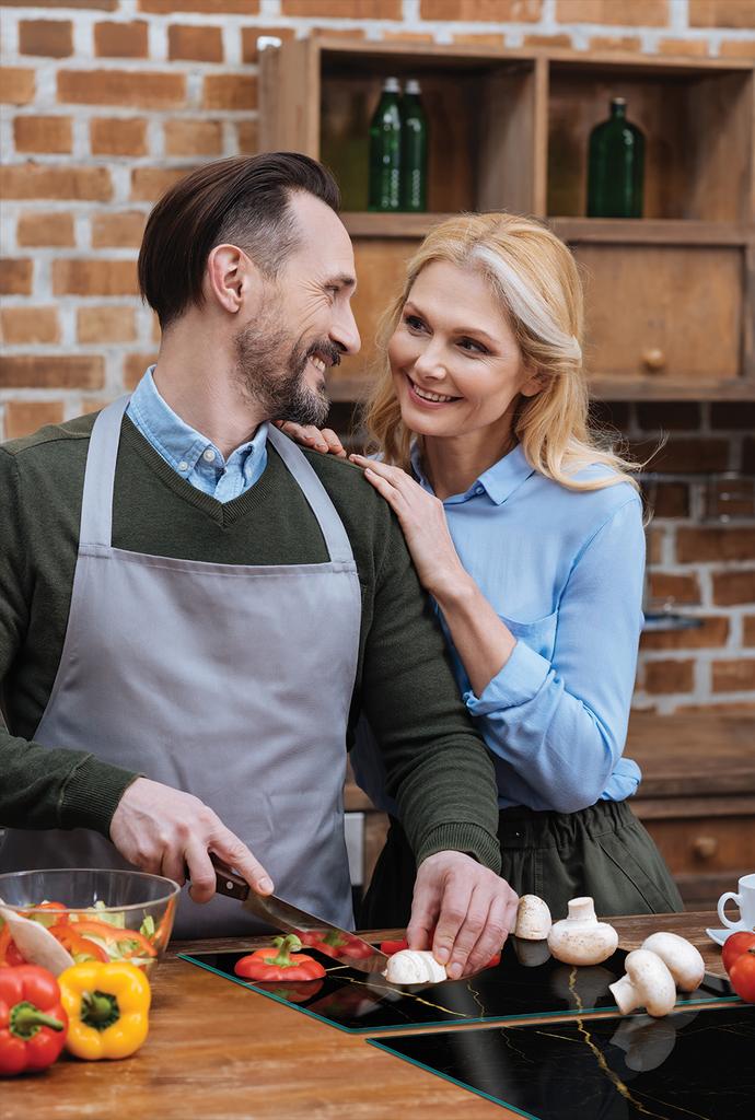 SZKLANA PŁYTA OCHRONNA NA KUCHENKĘ 90x52 MARMUR