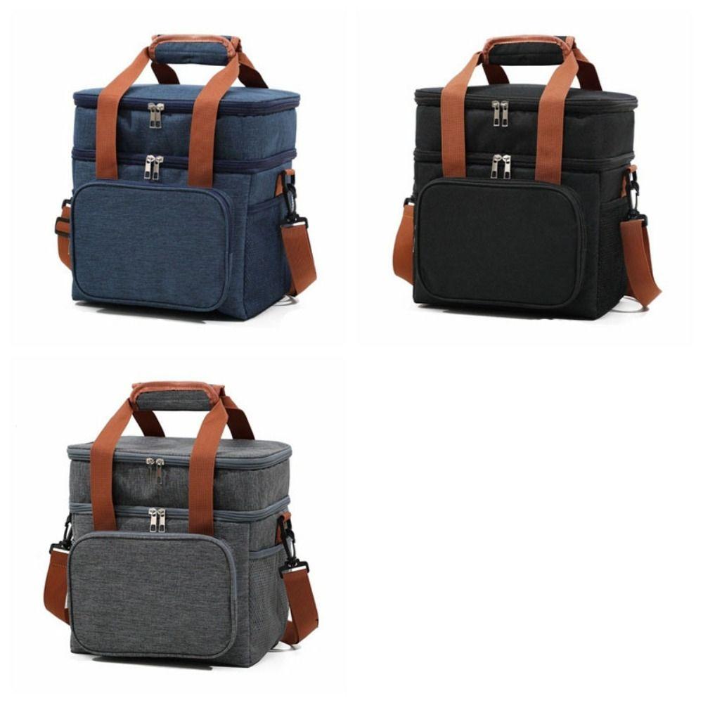 Leakproof Insulated Lunch Bag Lightweight Insulation Shoulder Bag Portable Food Storage Bag School