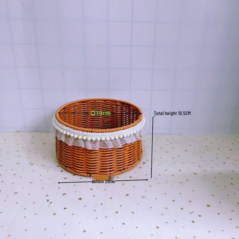 Princess Style Handmade Rattan Basket